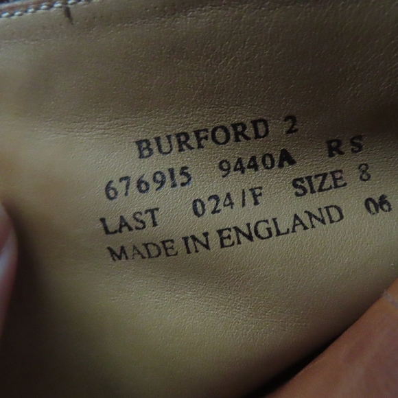 Loake 1880 BURFORD Wingtip Brogue Brown Leather Boots Size UK 8 US 9 - Picture 7 of 8